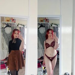 Outfit for dinner and then an outfit for when we get home, which one do you prefer? 😇♥️