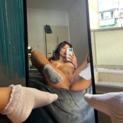 Naked pussy selfie to tease men a bit