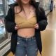 Latina baristas like to show their tits for their coworkers