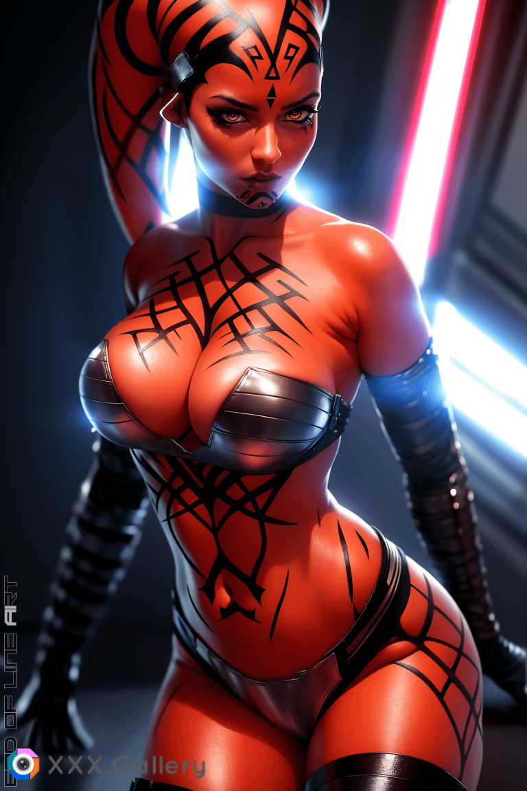 Darth Talon, the sexy Sith bad ass. AI Work with Photoshop and Editing by EndOfLineArt (Me)