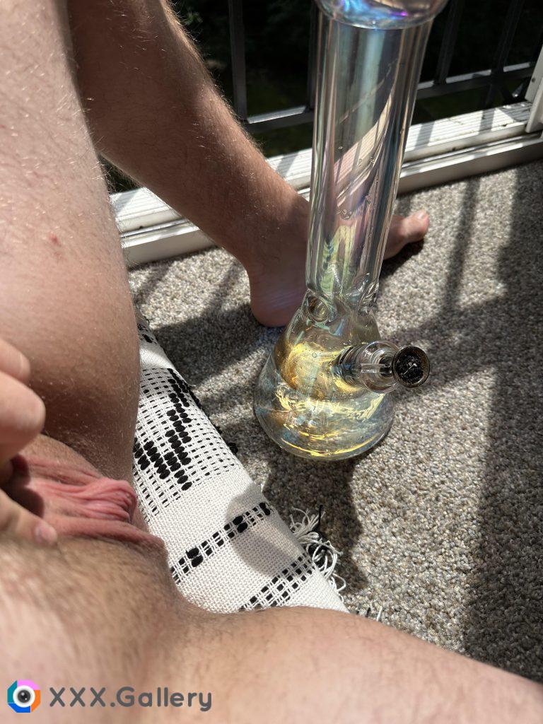 Loving the sun on my dick after taking some nice rips [ftm]