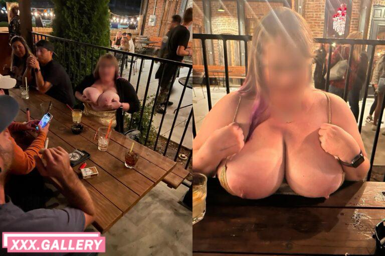 A couple more of my wife flashing at the bar