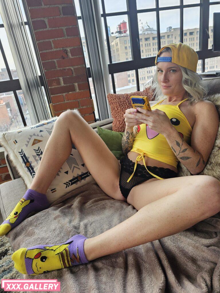 Just Gameboying in my Pikachu socks