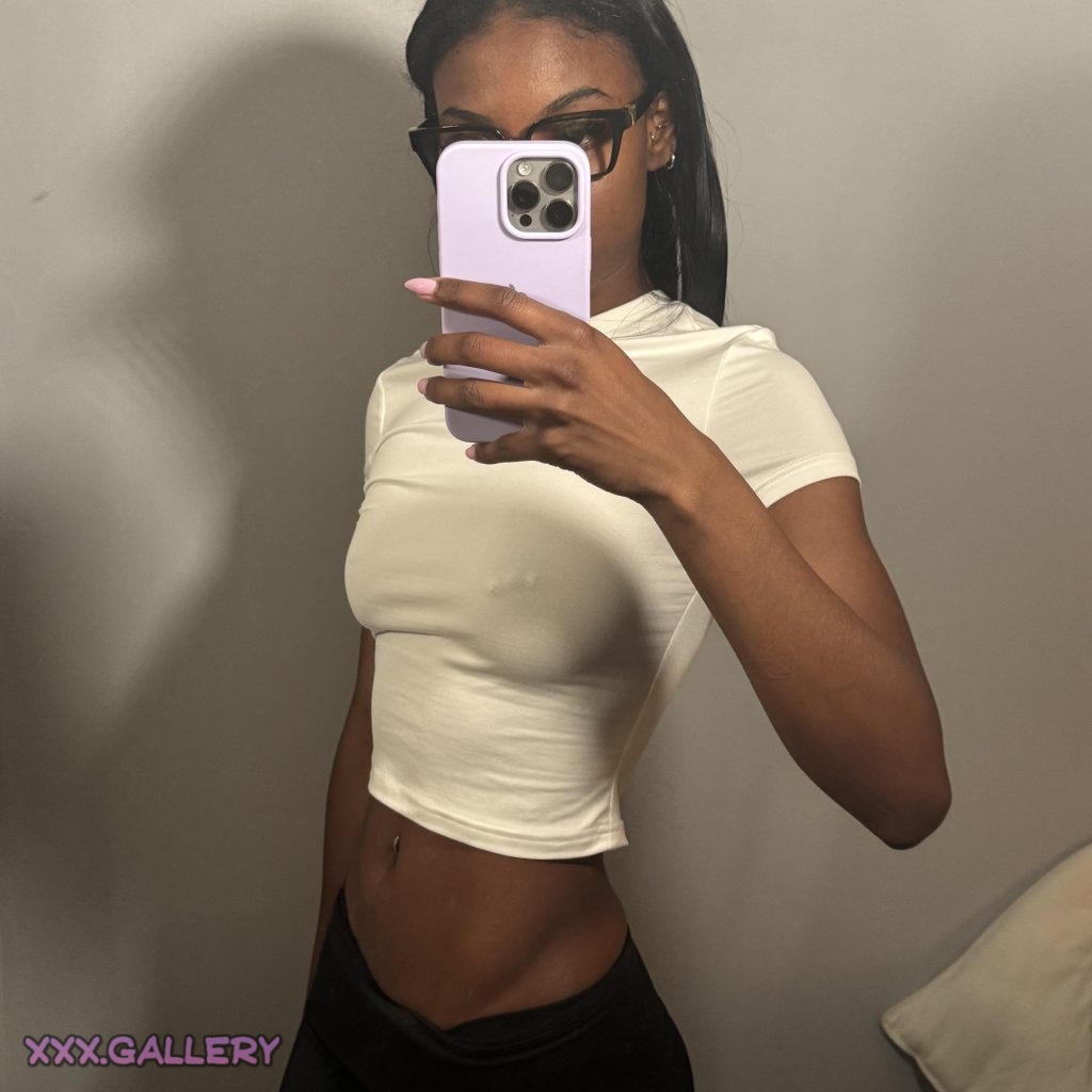 Thinking about ditching the bra in a white tee thoughts