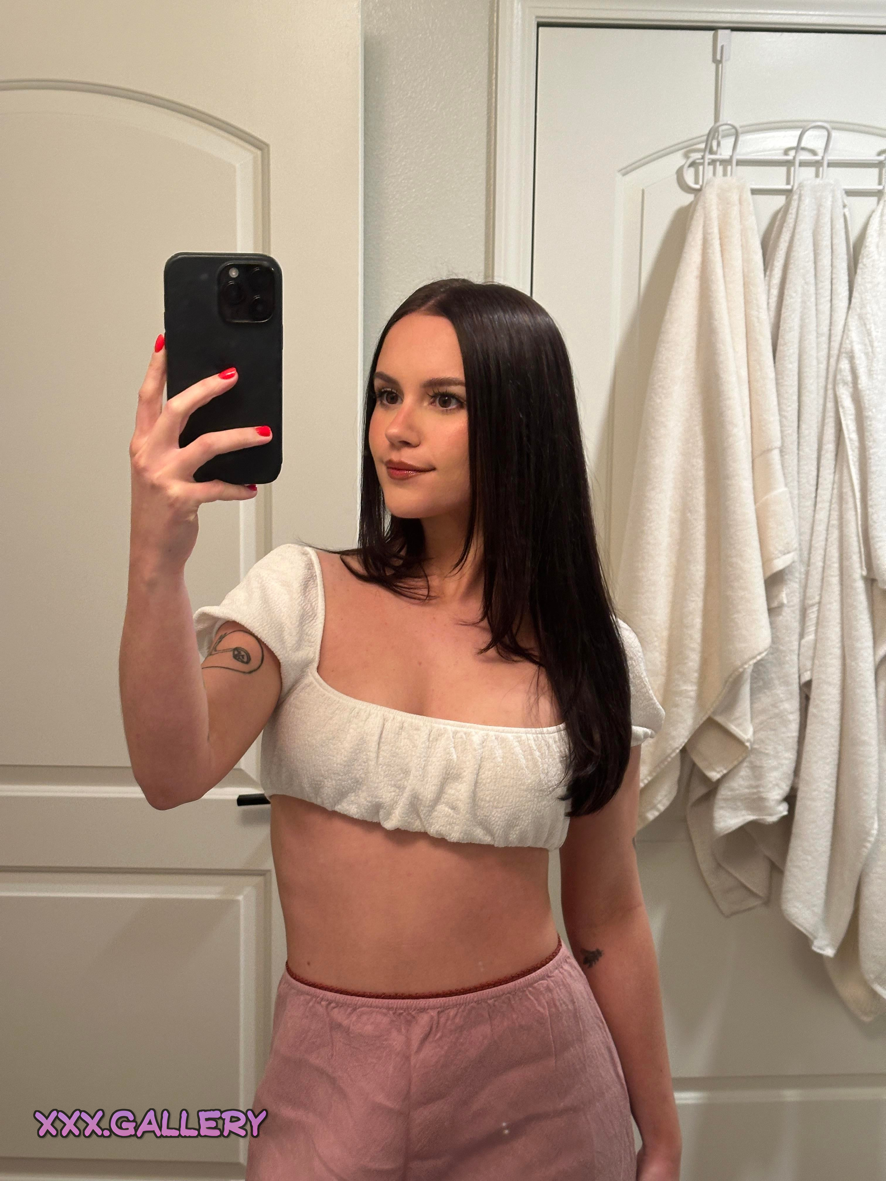Brunette Babe’s Dilemma: Which Lingerie Peeks Beneath My Shirt? 👙👠