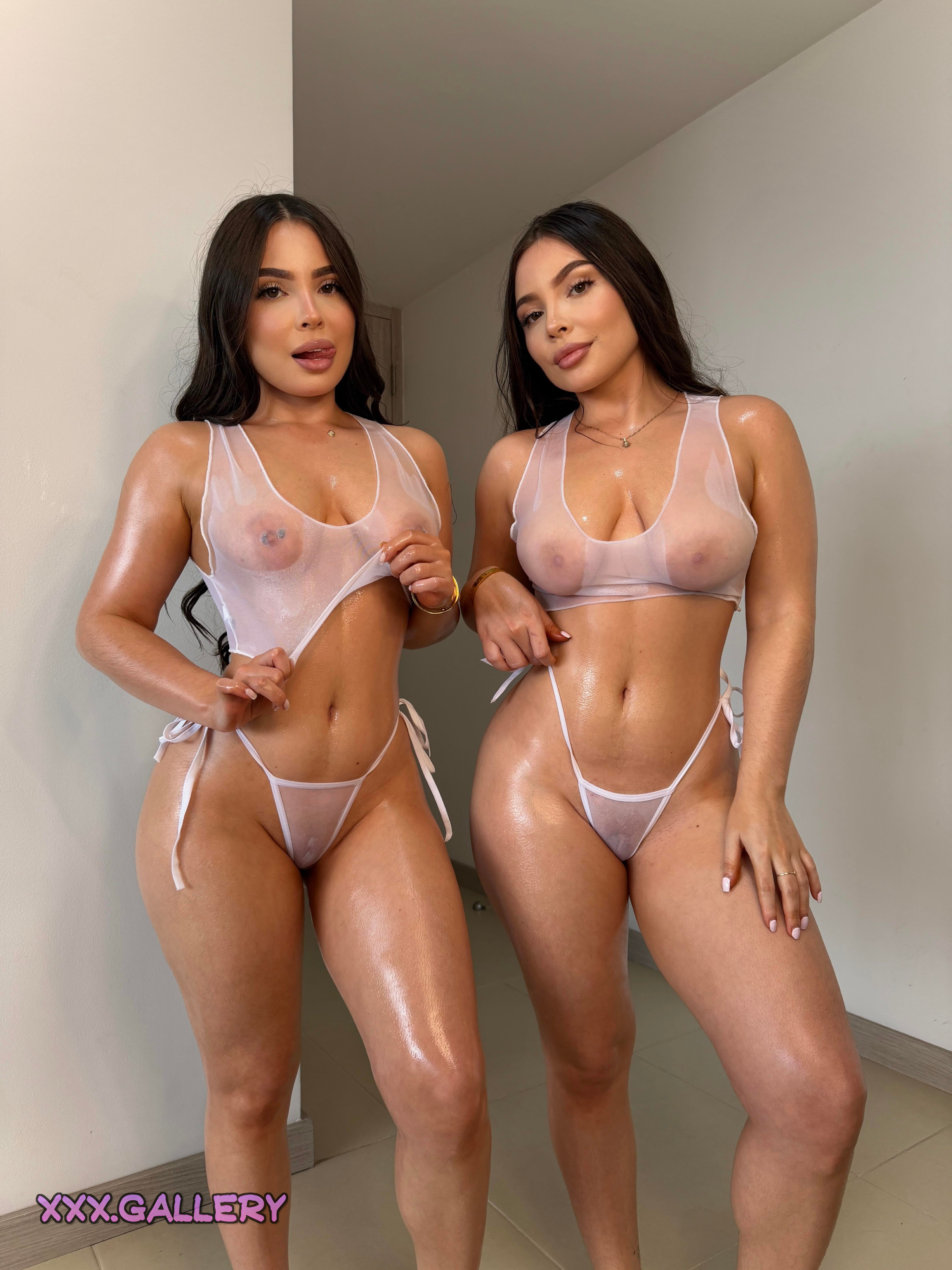 Twin Temptresses In Lube: Wet, Messy Fun 💦💦