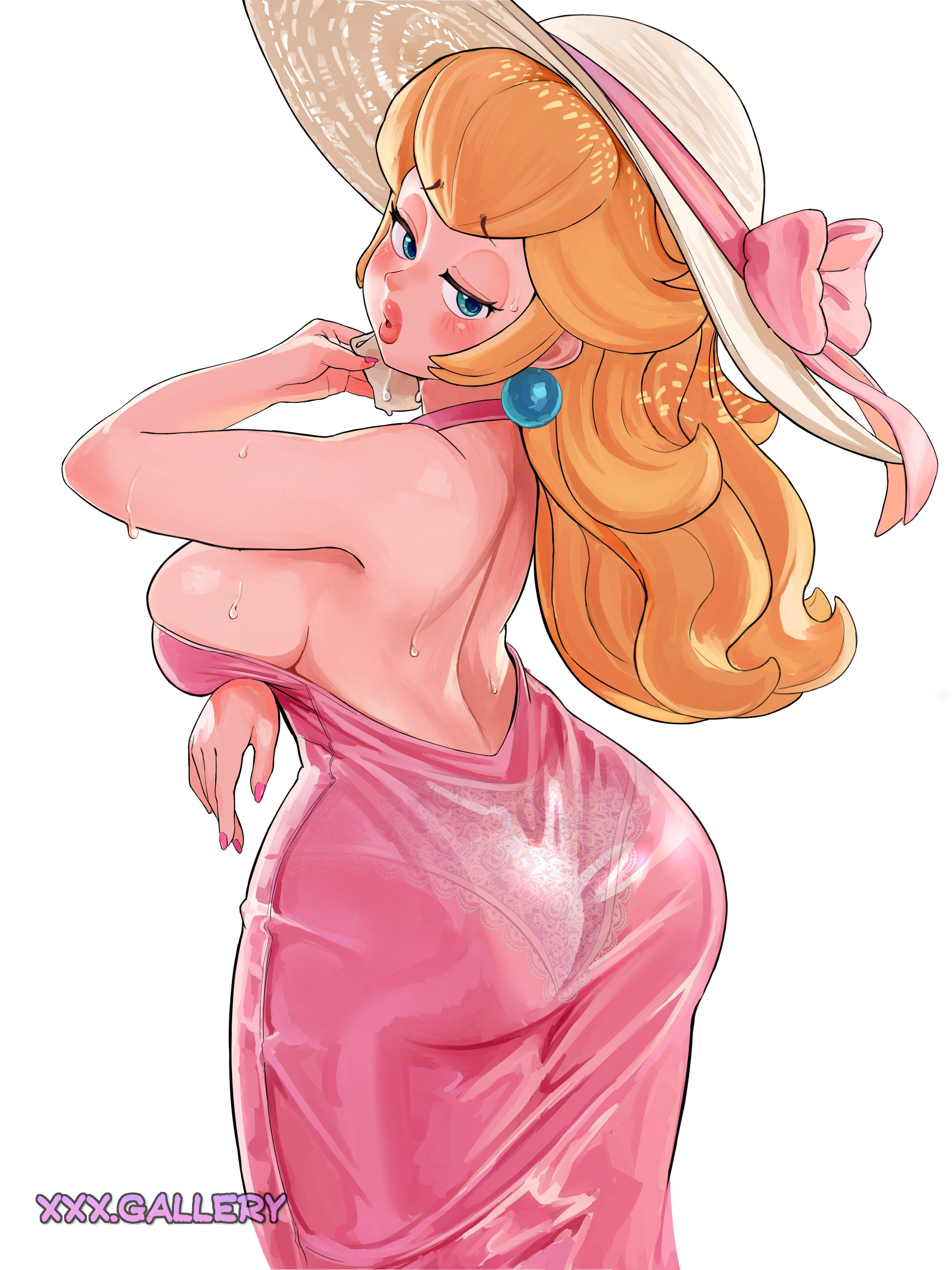 Peach’s Seductive Backless Dress Transformation 💦🍑